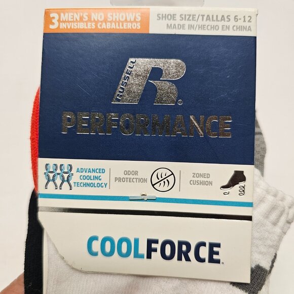 New Cool Force Advance Cooling Technology Socks 3 Mens No Shows Shoe Size 6 -12 - Picture 12 of 16